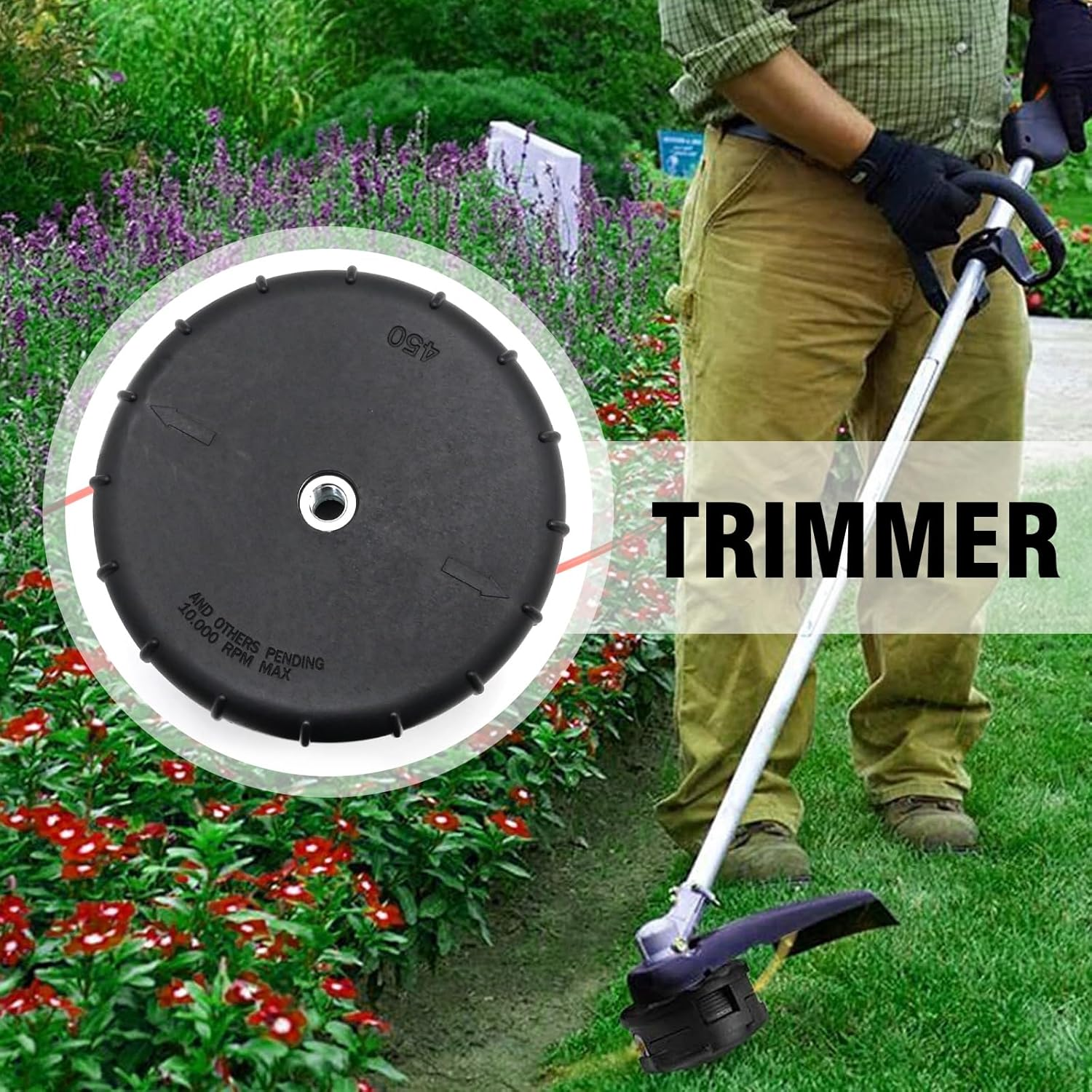 99944200903 4.5" String Bump Trimmer Head Straight & Bent Shaft Brush Cutter Trimmer Head Speed Feed Bump Head, Replacement for Echo SRM-266 SRM-266S SRM-266T SRM-266U SRM-280