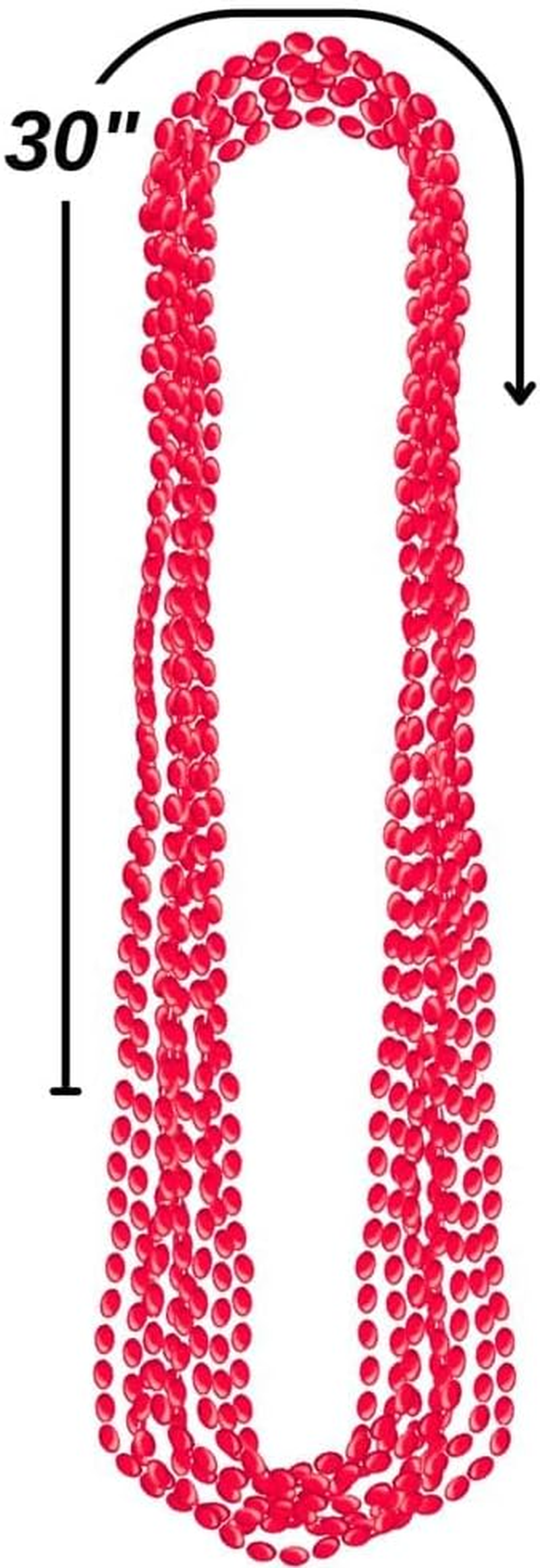 Amscan Metallic Necklace, Red, 8 Pieces image number 3
