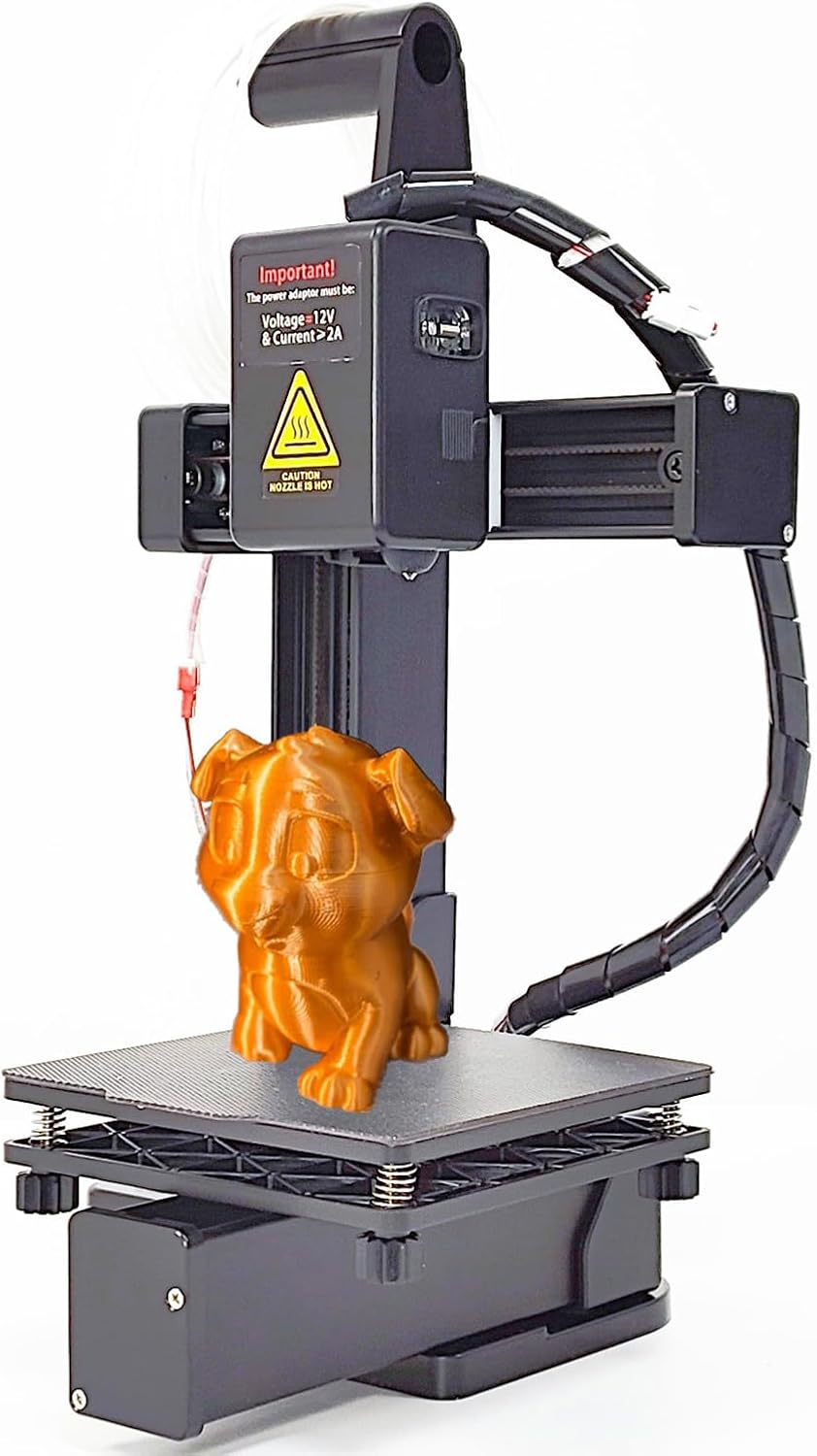 3D Printer for Beginners, 100 X 100 X 100Mm Print Size, High Accuracy Fast Heating Compact Frequency Division Multiplexing 3D Printer Machine, Support 1.75Mm PLA & TPU Filaments (Black)