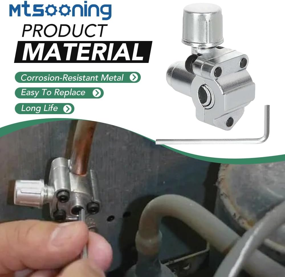 BPV-31 Bullet Piercing Valve Line Tap Valve Kits, Adjustable Valve for 1/4 Inch, 5/16 Inch, 3/8 Inch outside Diameter Pipes, Replace for AP4502525, BPV31D, GPV14, GPV31, GPV38, GPV56, Mpv31,Pack of 1 image number 1