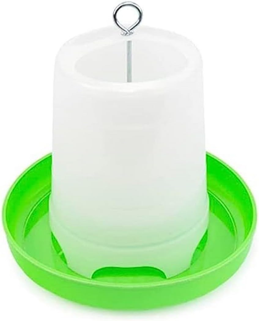 Bainbridge Suspension Poultry Feeder, Green/White, 1.5 Kg Capacity