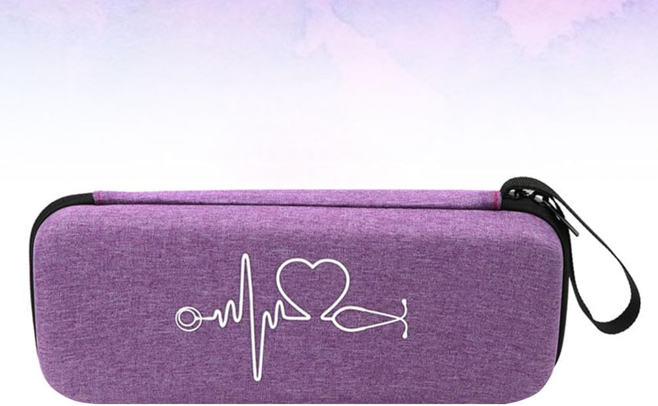 Baluue 1Pc Portable Stethoscope Case with Inner Mesh Pocket Shockproof Storage Bag Compatible with Litш Compact Design for Easy Carrying Pouch for Accessories Options - Red image number 4