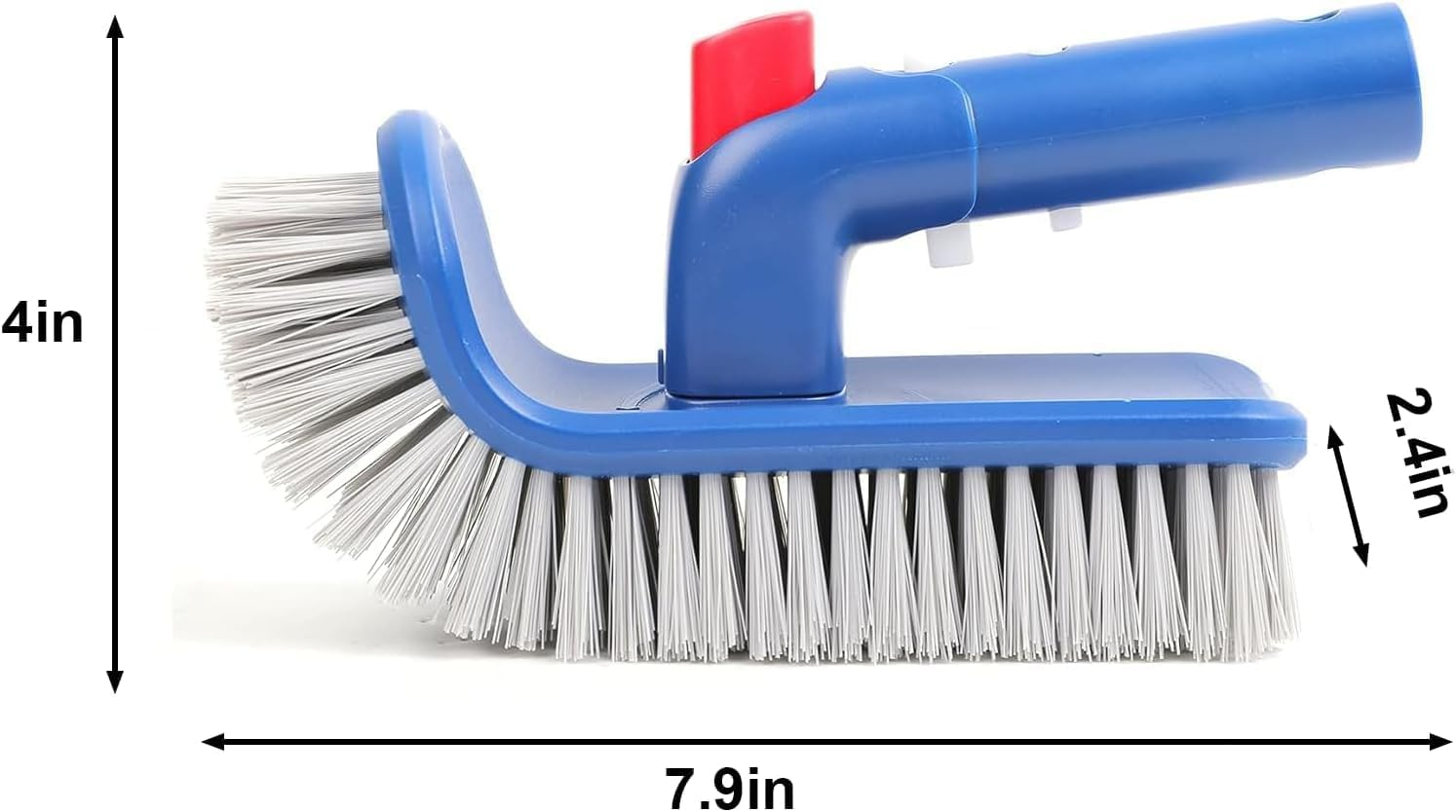 Upgraded Aluminum Pool Brush Head &ndash; Heavy Duty Scrub Brush for Pool Walls & Ground, Curved Ends for Deep Cleaning Swimming Pools, Durable Pool Maintenance Brush Tool (Blue) image number 1
