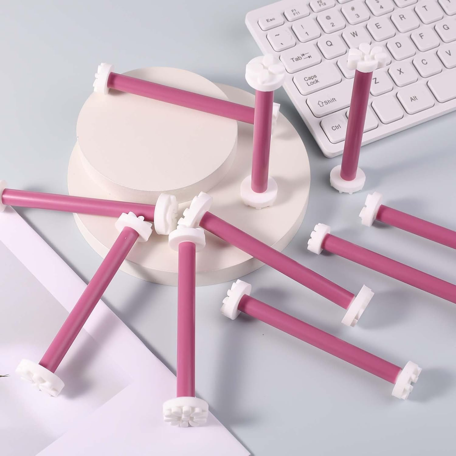 10Pcs Dual-Ended Flower Dotting Tools, 20 Shapes Plastic Dotting Pens Cute Mandala Painting Tools for Crafts Nails & DIY Decor (Purple)