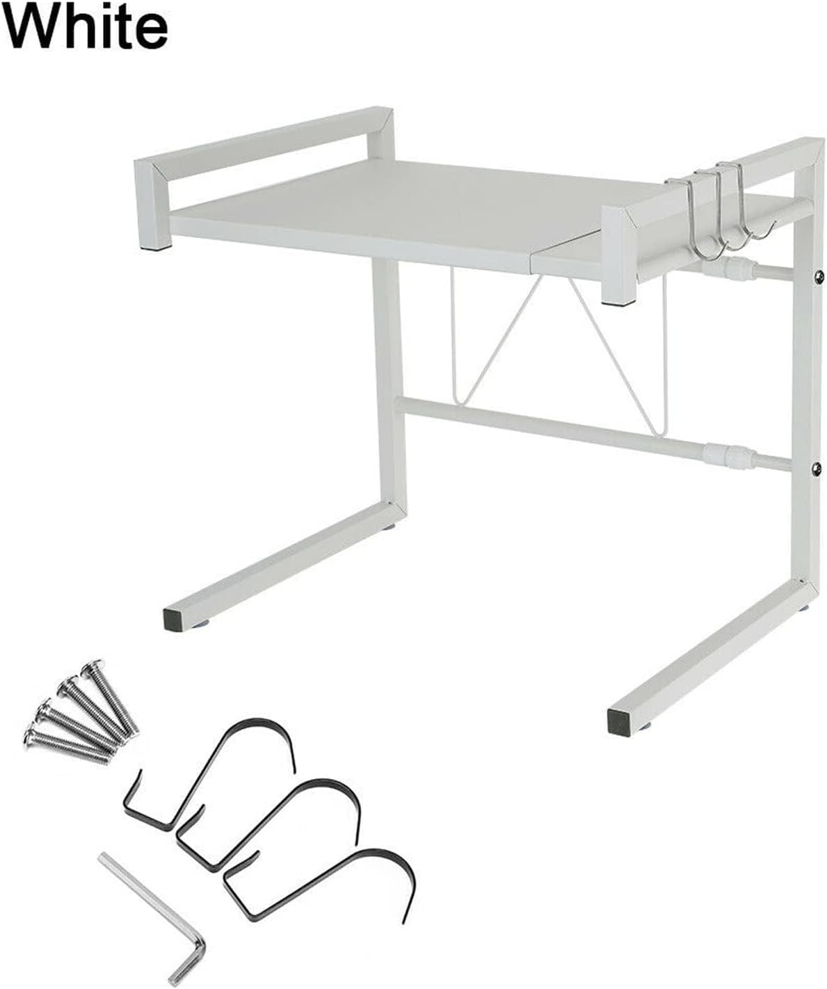 Microwave Shelf Kitchen Organiser Oven Rack Toaster Stand Shelf Storage Metal Cabinet Shelving Kitchen Supplies Tableware (Black) image number 1