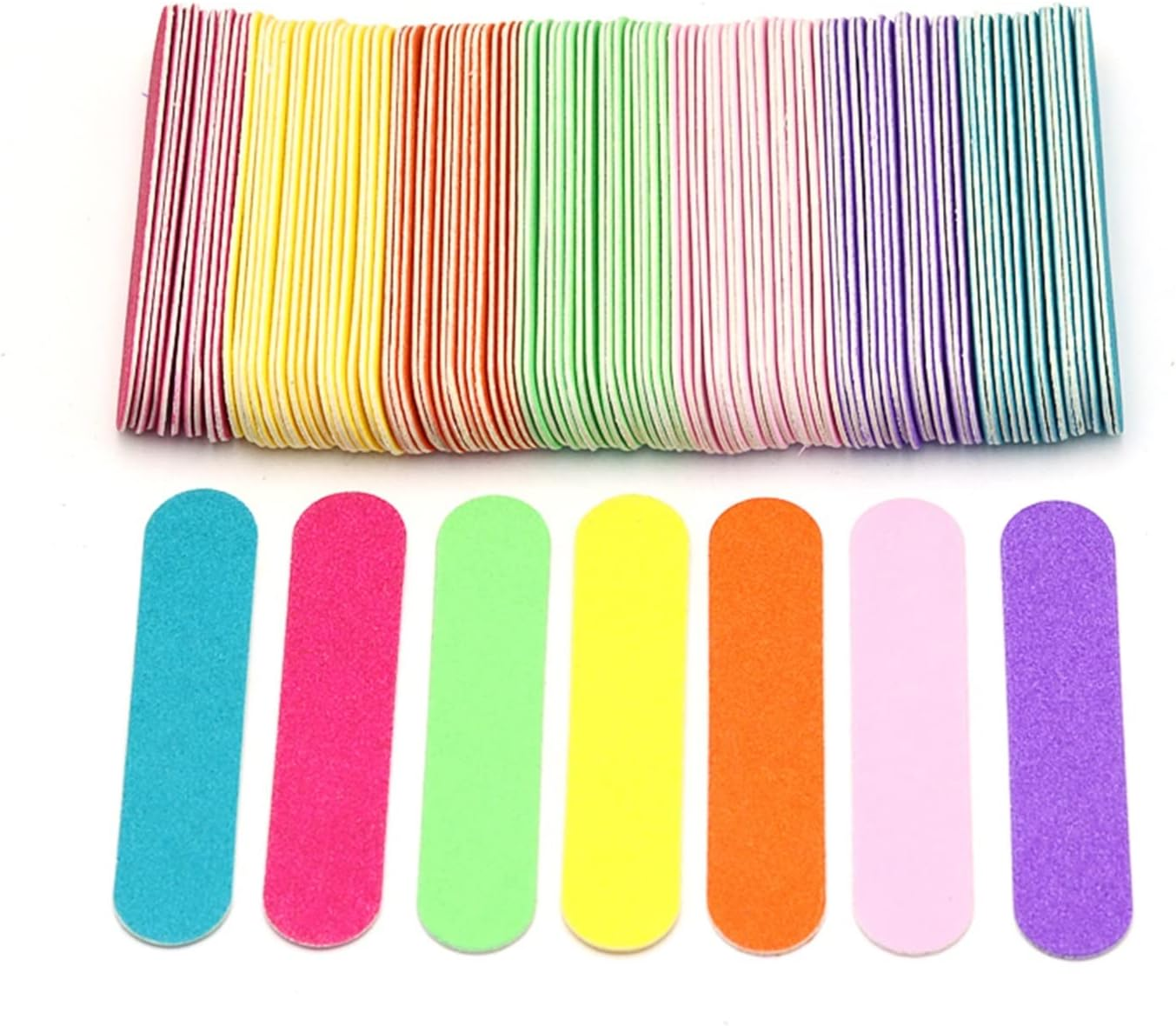 TRUSTTWO 500Pcs Double Side Nail Files Mini Wooden Sanding Buffer Block for Gel Polish Manicure Pedicure Salon Professional Nail Art Tool the New (Color : Pink)