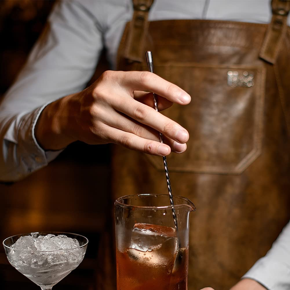 Cocktail Spoon Silver, 11.8 Inches Stirrer, Long Mixing Spoon, Stainless Steel Spiral Long Handle Cocktail Mixer Spoon for Cocktail Shakers, Tall Glasses and Pitchers - Silver image number 4