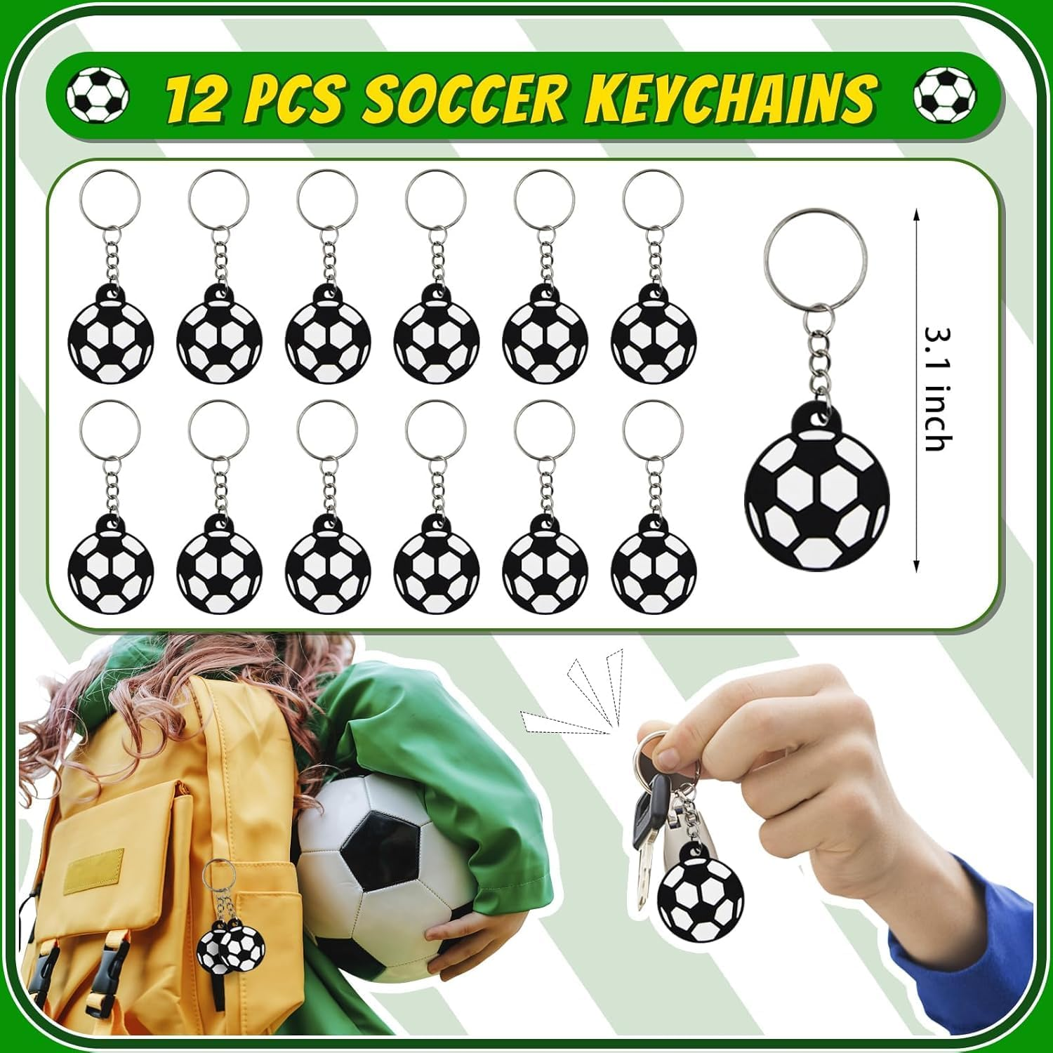 XUANZHI 120 Pcs Soccer Party Favors Set with Soccer Goodie Bags Soccer Slap Bracelets Puzzle Toys Soccer Stickers Whistles Soccer Party Supplies Soccer Party Decorations image number 3