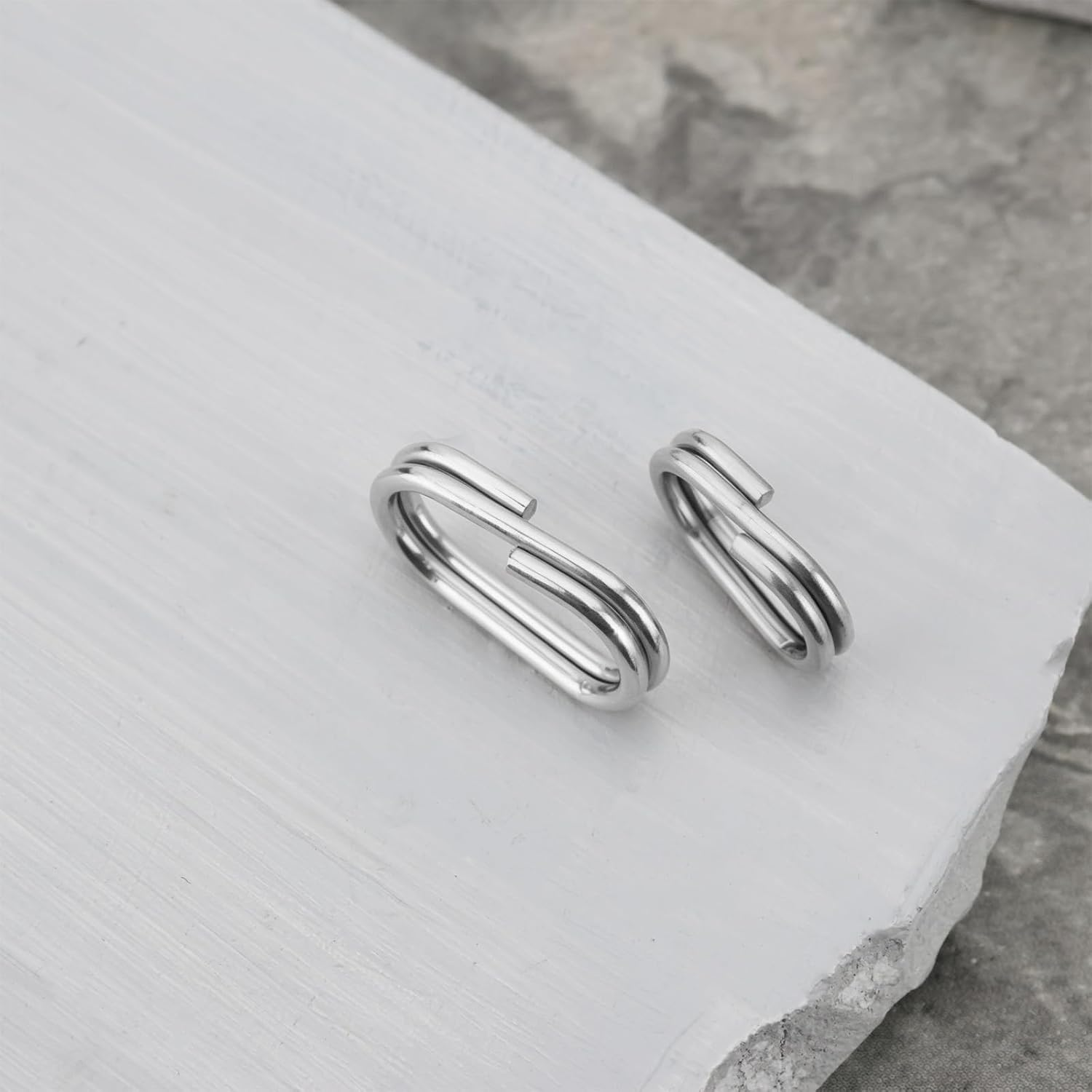 Create Idea 150PCS Oval Stainless Steel Split Rings Fishing Tackle Connection Ring 5 Sizes for Sea or Coarse Fishing Surfcasting Rigs Connector image number 1