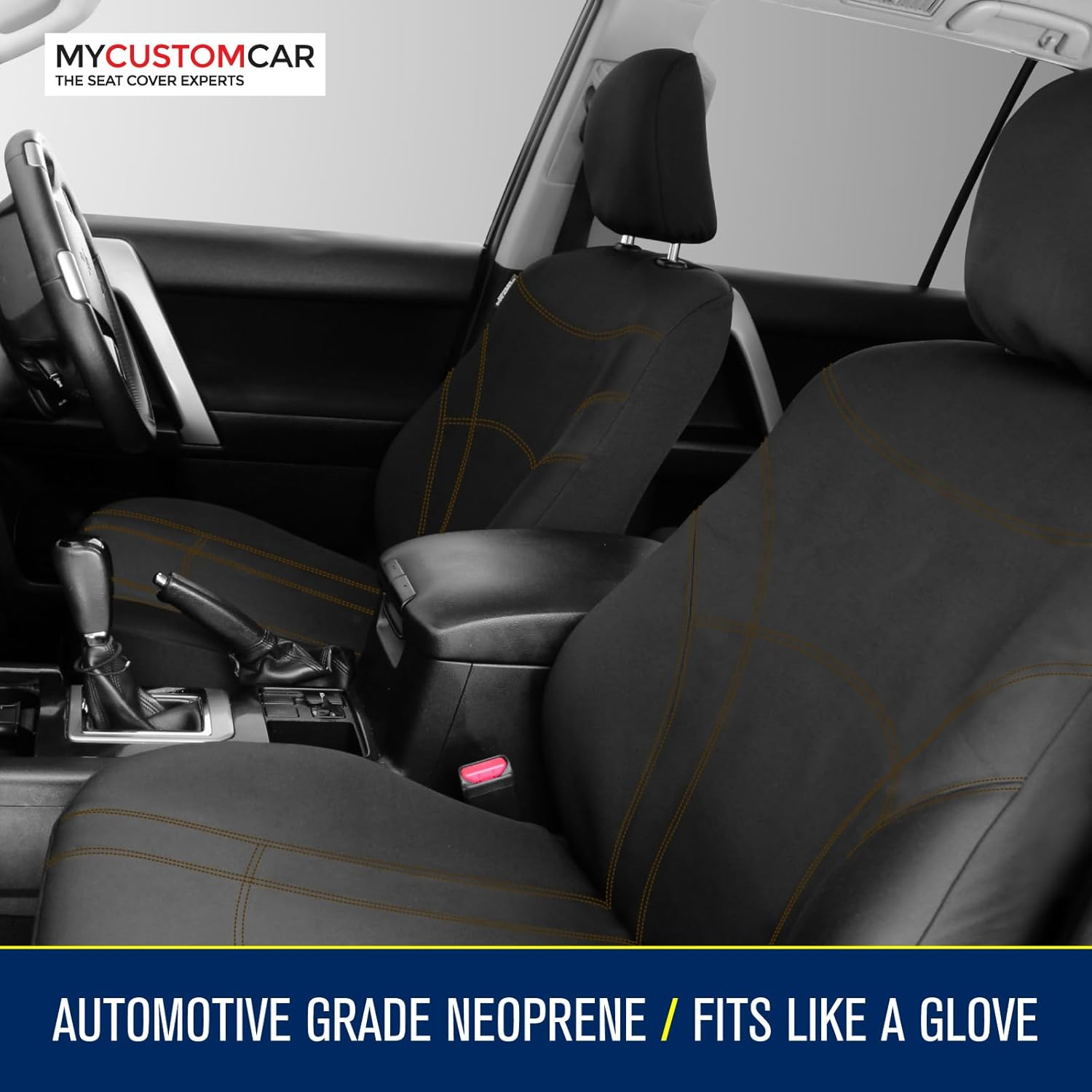 For Mazda BT-50 up UR Dual Cab 2011-2020 Front Black Custom Neoprene Seat Cover BT50 image number 3