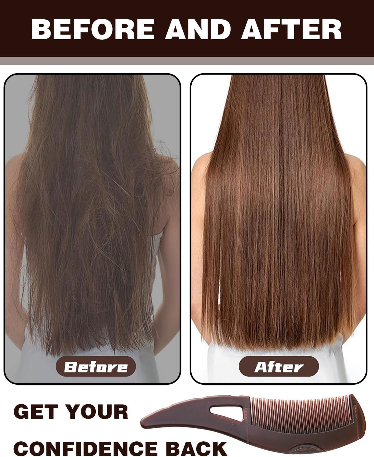 BPTRKOM Pack of 2 Self-Cleaning Dandruff Comb with Energy Massage - Special Brush for Dandruff Removal & Hair Degreasing - for Healthy Scalp & Better Hair Quality (Men & Women) image number 4