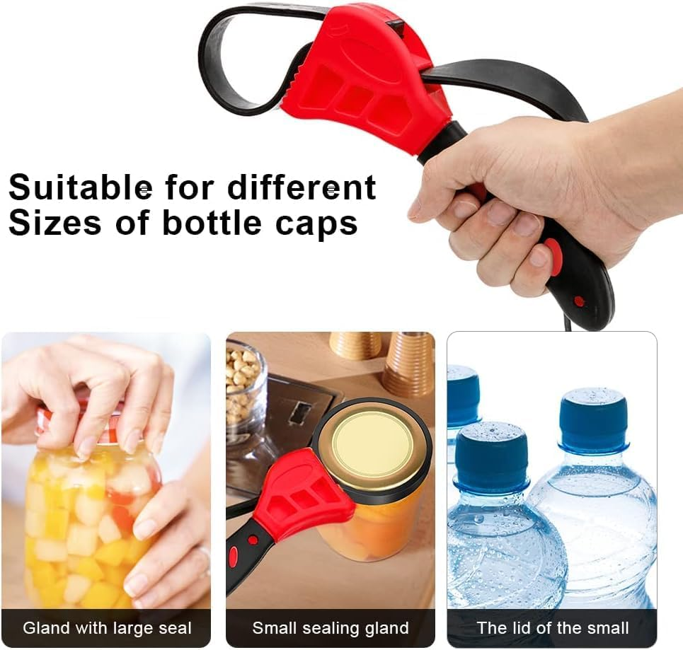 WADY 2PCS Rubber Strap Wrench, Oil Filter Wrench & Jar Opener for Plumbing, Tight Spaces (6-8 Inches), Reinforced Belt Pipe Wrench for Mechanics, Plumbers, DIY Home Repair (Red) image number 2