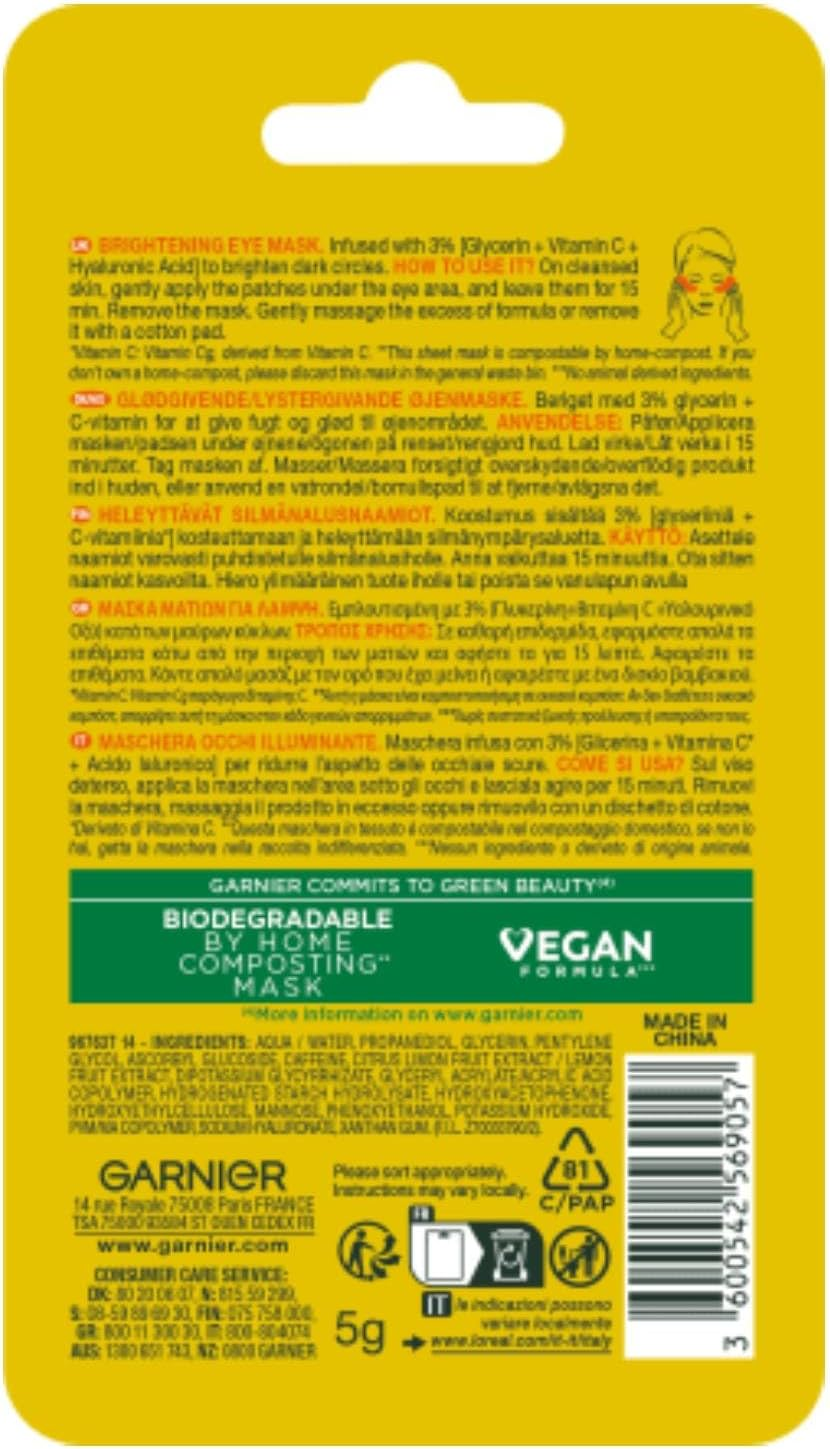 GARNIER 5G EYE MASK SKIN ACTIVE BRIGHTENING and GLOW BOOSTING VITAMIN C image number 5