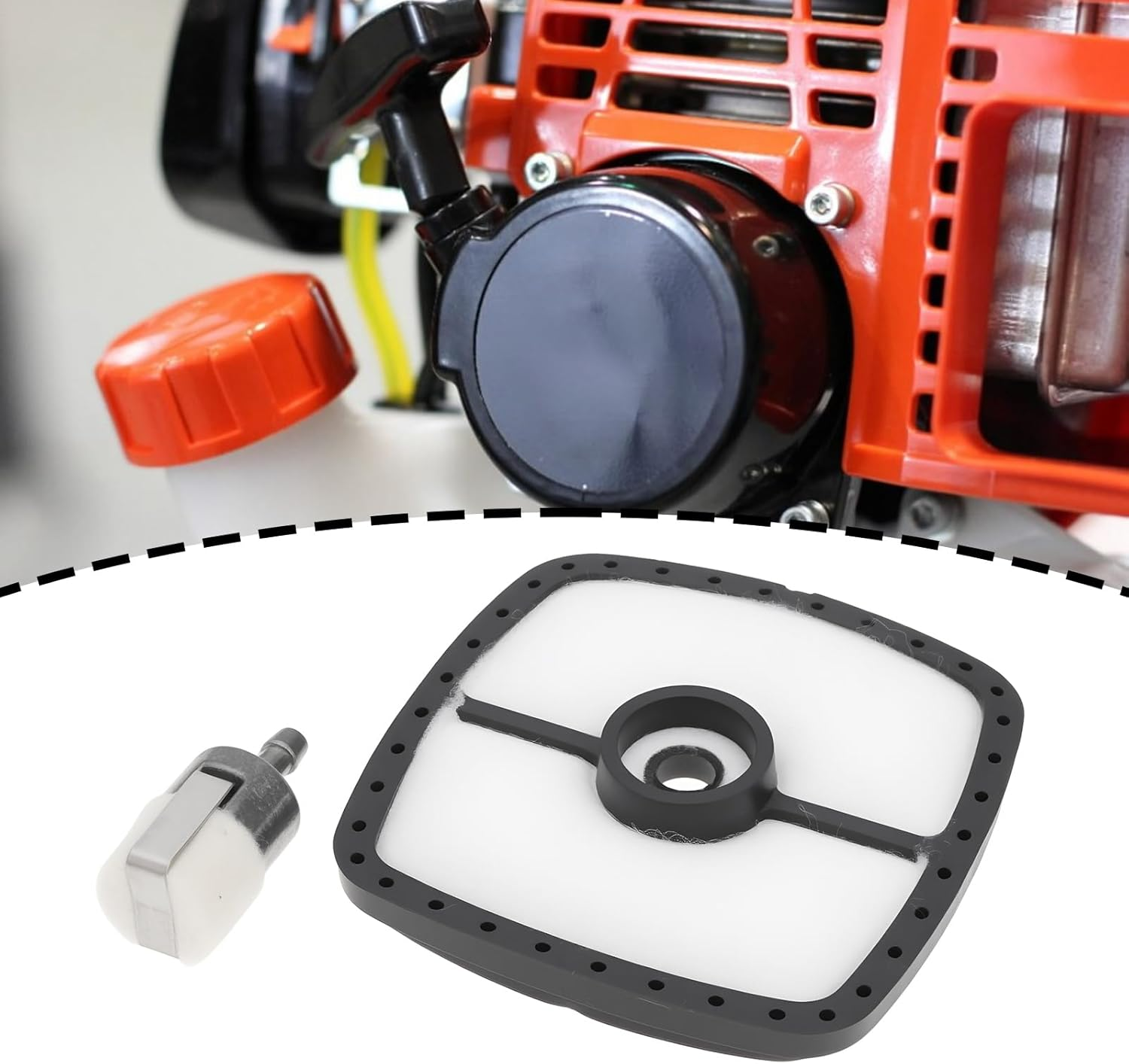 SING F LTD 3Pcs Lawn Mower Air Fuel Filter with BPMR8Y Spark Plug Maintenance Kit Compatible with Echo GT222ES image number 3