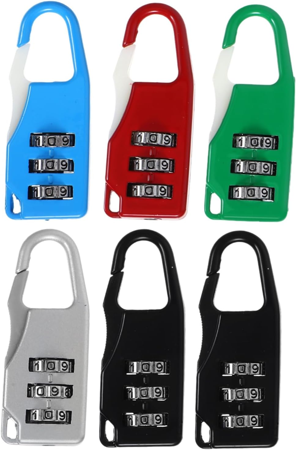 OSALADI 6Pcs Theft Lock Password Padlock Luggage Locks Combination for Suitcase and Gym Locker Lightweight image number 3