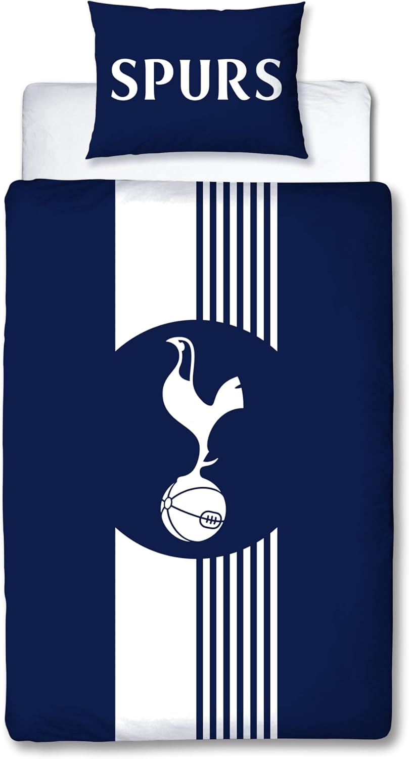 Character World Tottenham Hotspur FC Official Single Duvet Cover Set, Line Design | Blue Reversible 2 Sided Football Bedding Cover Official Merchandise Including Matching Pillow Case | Polycotton image number 5