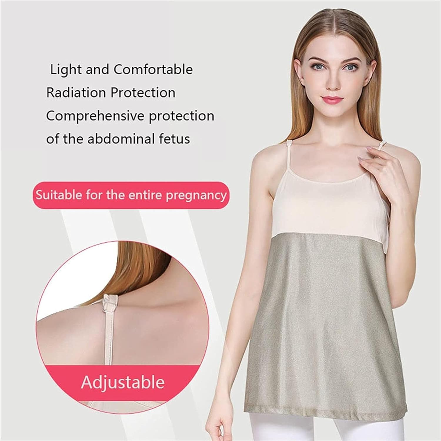 Maternity Wear, Shielding Radiation Suit anti Electromagnetic Household Appliances Pregnancy Protection Apron Clothes(L) image number 2