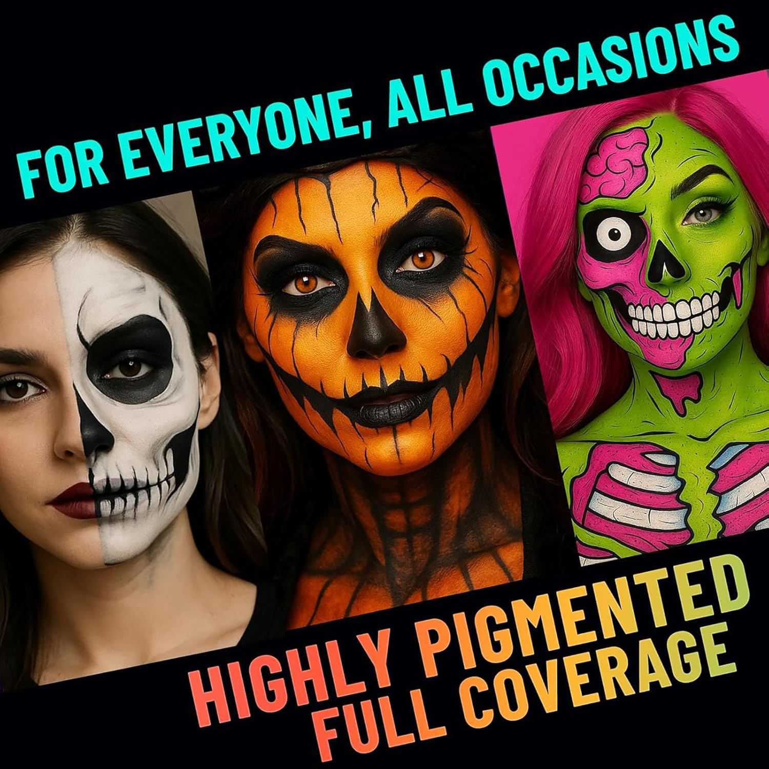 Face & Body Paint Oil Palette - 20 Colors Professional Non-Toxic & Easy Wash off - Vibrant Safe Makeup for Halloween,Cosplay,Fx,Theater,Parties - Perfect for Adults & SFX Artists image number 2