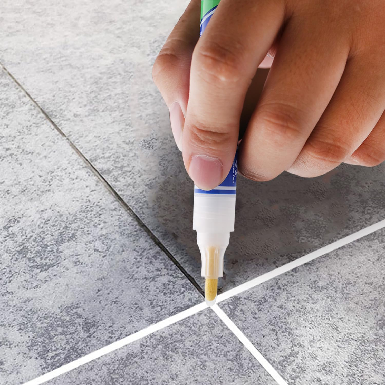 Kaoruo Grout Pen &ndash; White Tile Grout Repair & Restore Marker, Water-Based Grout Reviver for Tile, Marble & Mosaic image number 2