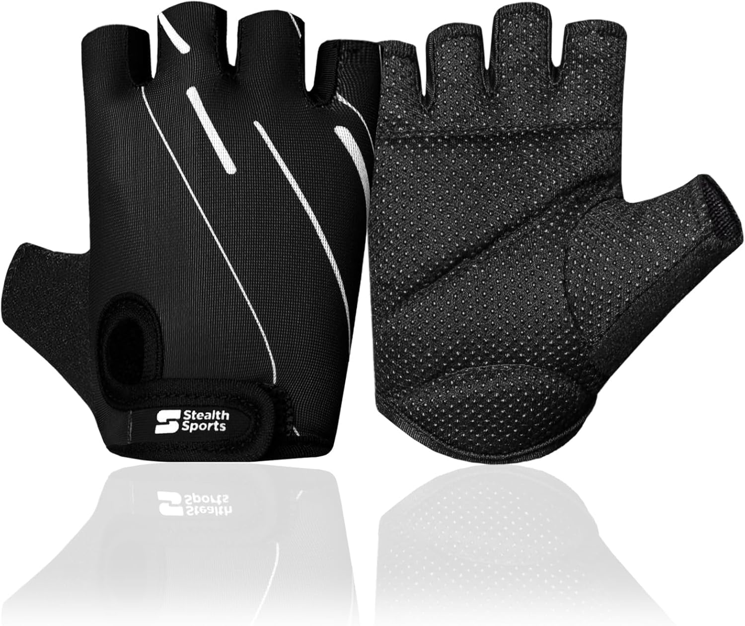 Stealth Sports Weight Lifting Gloves Half Finger Workout Gloves Men Women Anti-Slip Padded Palm Gym Gloves Exercise Gloves Cycling Fitness Weightlifting Strength Training