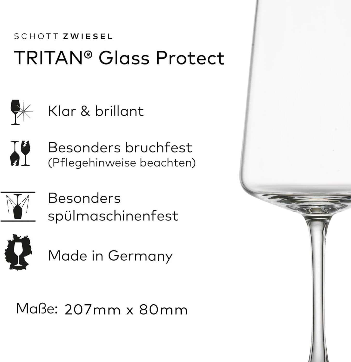 SCHOTT ZWIESEL Miovino White Wine Glass (Set of 4), Modern Wine Glasses for White Wine, Dishwasher Safe Tritan Crystal Glasses, Made in Germany (Item No. 124050) image number 3