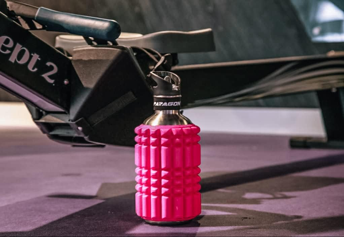 Foam Roller Water Bottle 1.2L / 40Oz Stainless Steel with Drinking Straw by Paragon Active image number 3