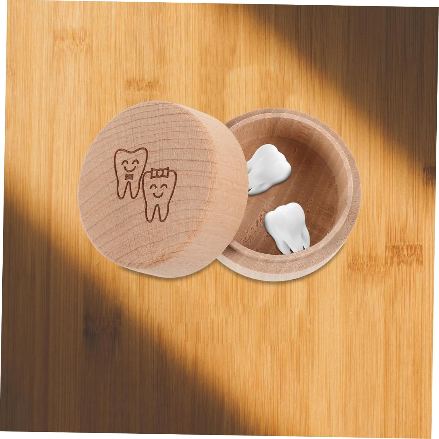 SOLUSTRE Wooden Tooth Holder Boy Girl Tooth Box Boys and Girls Souvenir Organizer Safe
