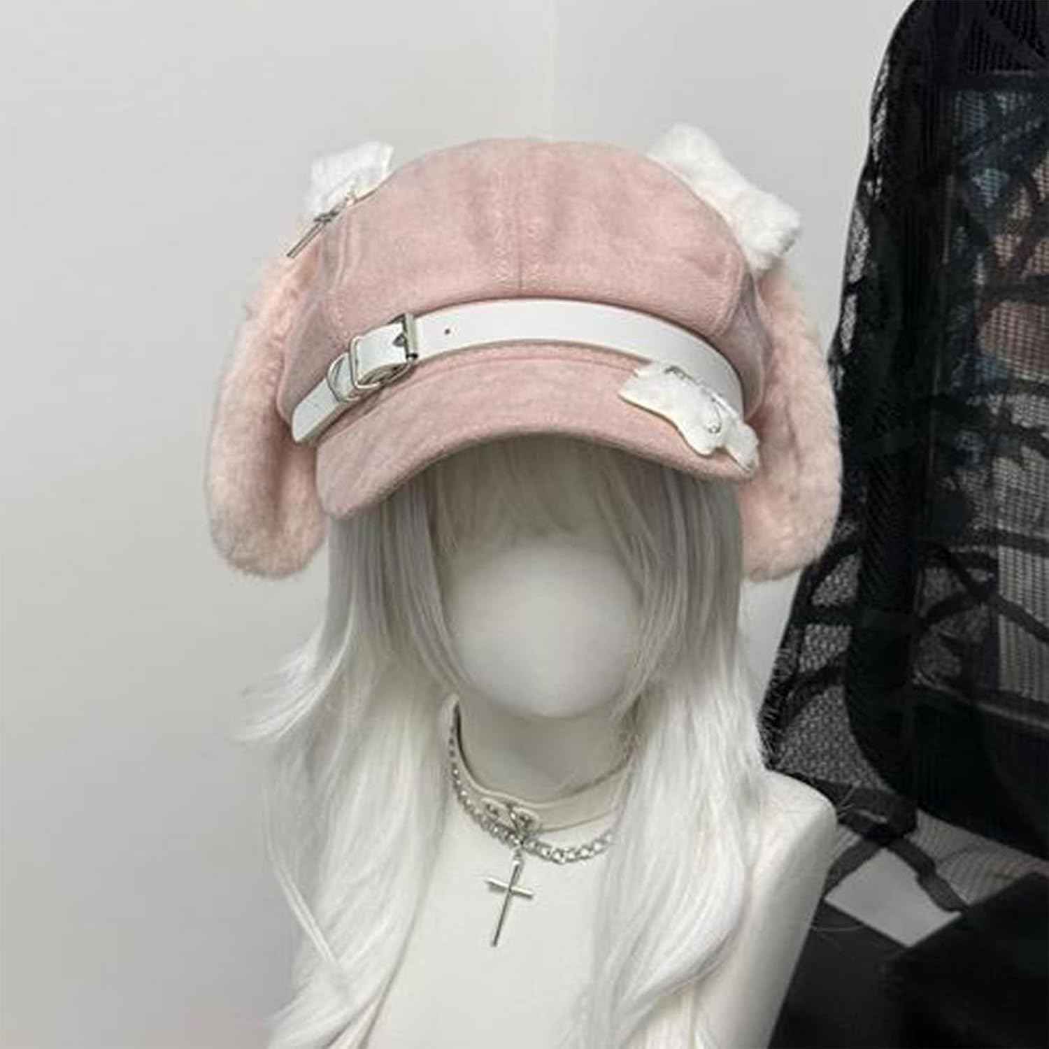 Handmade Vintage French Heart Girls Hat with Elegant Lace Bowknot for Easter, Wedding, Holiday Photography, Birthday Party image number 3