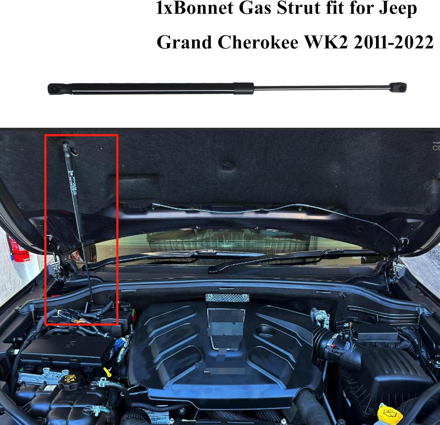 AONNOUS Bonnet Hood Gas Strut Fit for Jeep Grand Cherokee WK2 2011-22 Laredo Overland SRT Suv;Front Hood Lid Lift Support Prop Shock;Replace OE:55113748AA image number 3