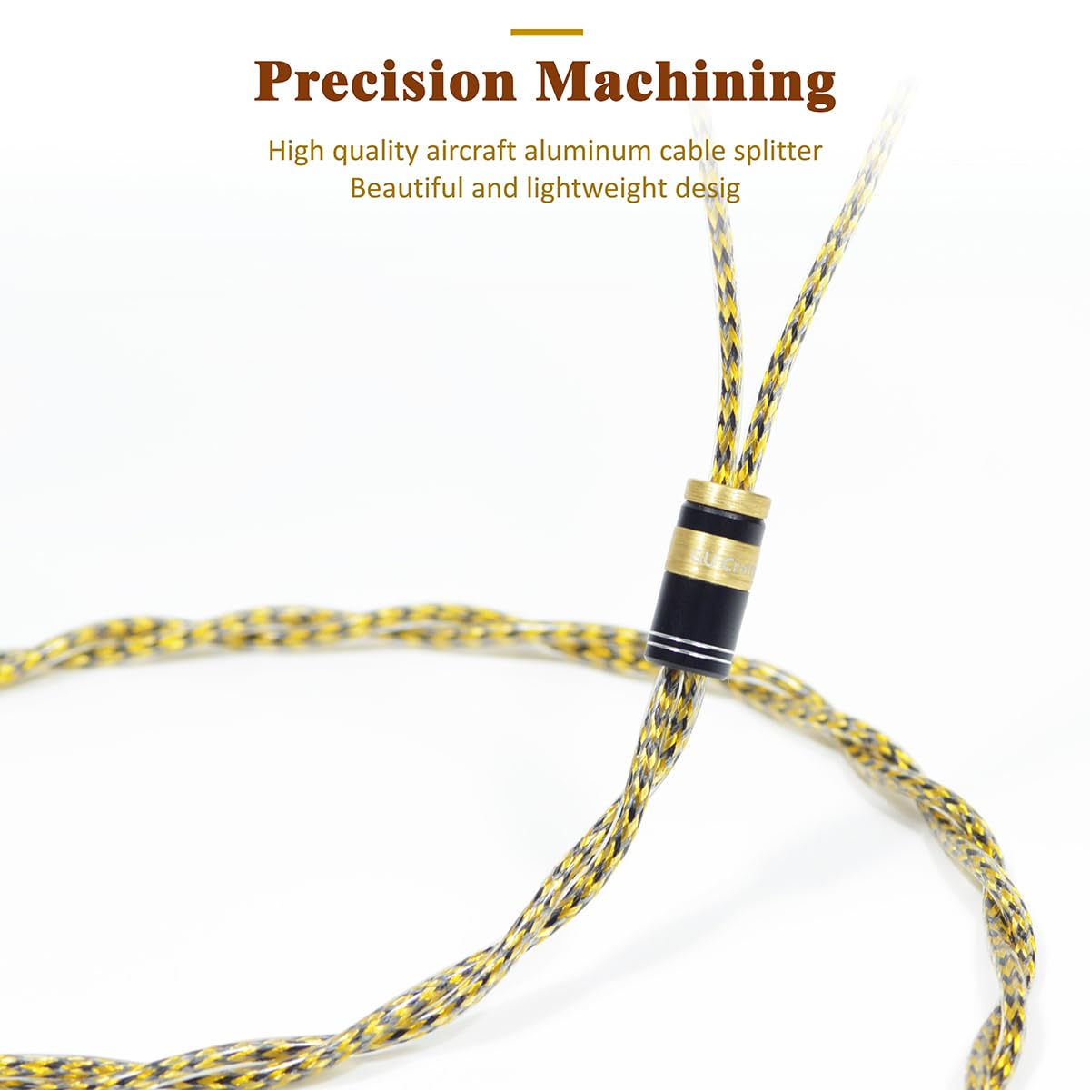 Gucraftsman 6N Silver-Plated OFC with Metal Shielding Layer IEM Cable, In-Ear Monitor Earphone Upgrade Cable for Sennheiser IE200 IE300 IE600 IE900 (4.4Mm Plug) image number 6