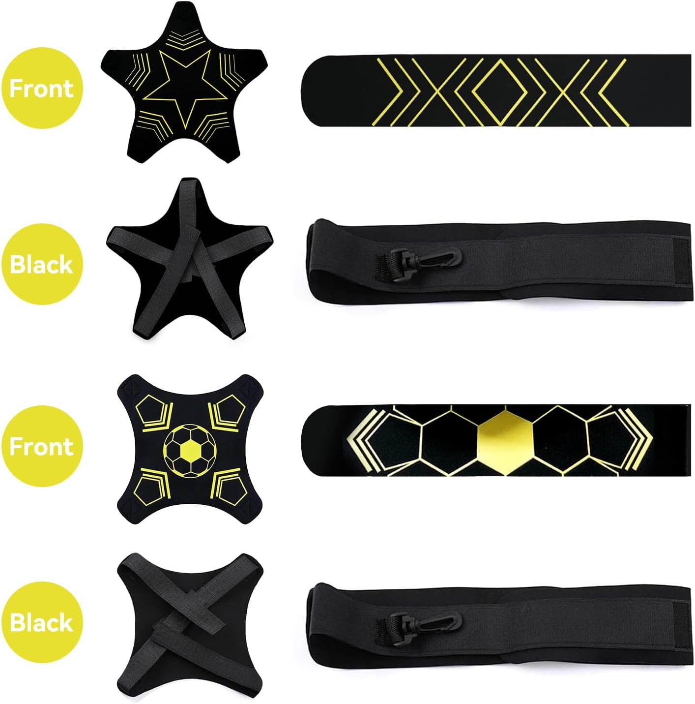 Proxima Direct 2PCS Soccer Training Belt Soccer Practice Trainer Adjustable Football Practice Belt Soccer Kick Train Equipment, Hands Free Fits Ball Size 3/4/5 Kids and Adults (Football NOT Included) image number 2