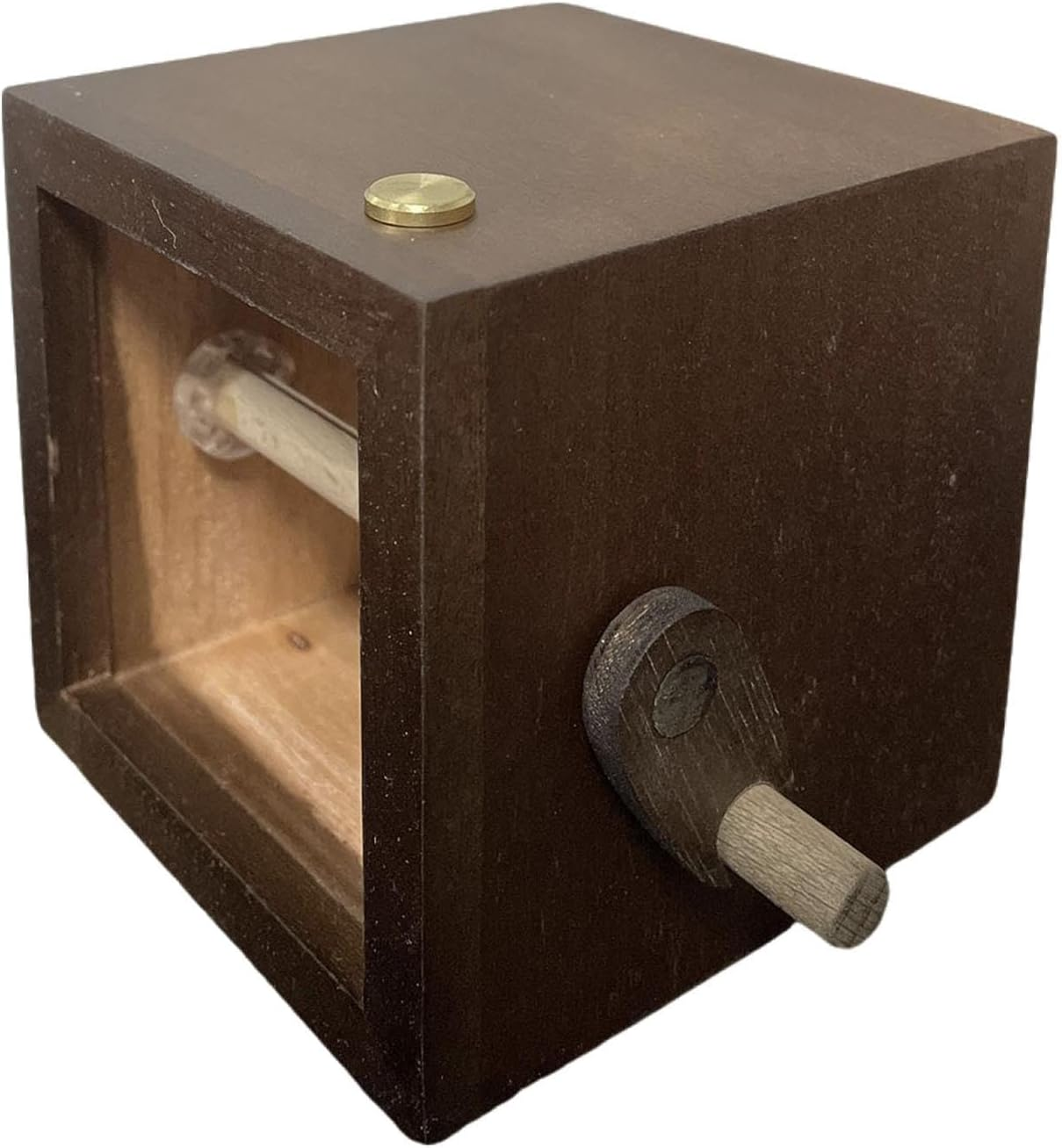 Photo Album Flipbook Hand Crank Photo Animation Machine Image for Wedding, Brown - Walnut image number 4