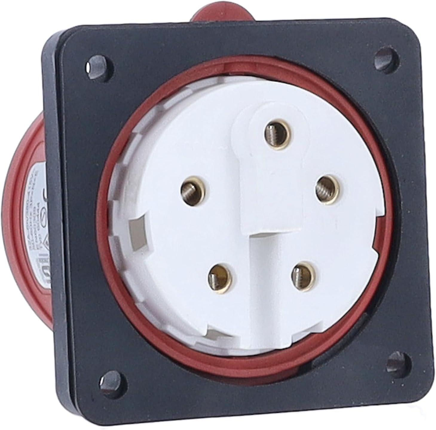 As - Schwabe 60444 Mounted Plug with Sealing Ring 400 V/32 A, 5-Pin IP44, Made in Germany, Red image number 5