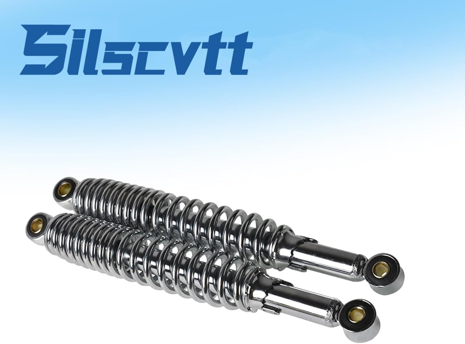 Silscvtt Chrome Eye to Eye Shocks 335Mm (13 1/8Inch) Replacement for Honda S65 CL CT70 XL75 CL90 CT90 CM90 S90 CM91 CT110 Silver image number 4