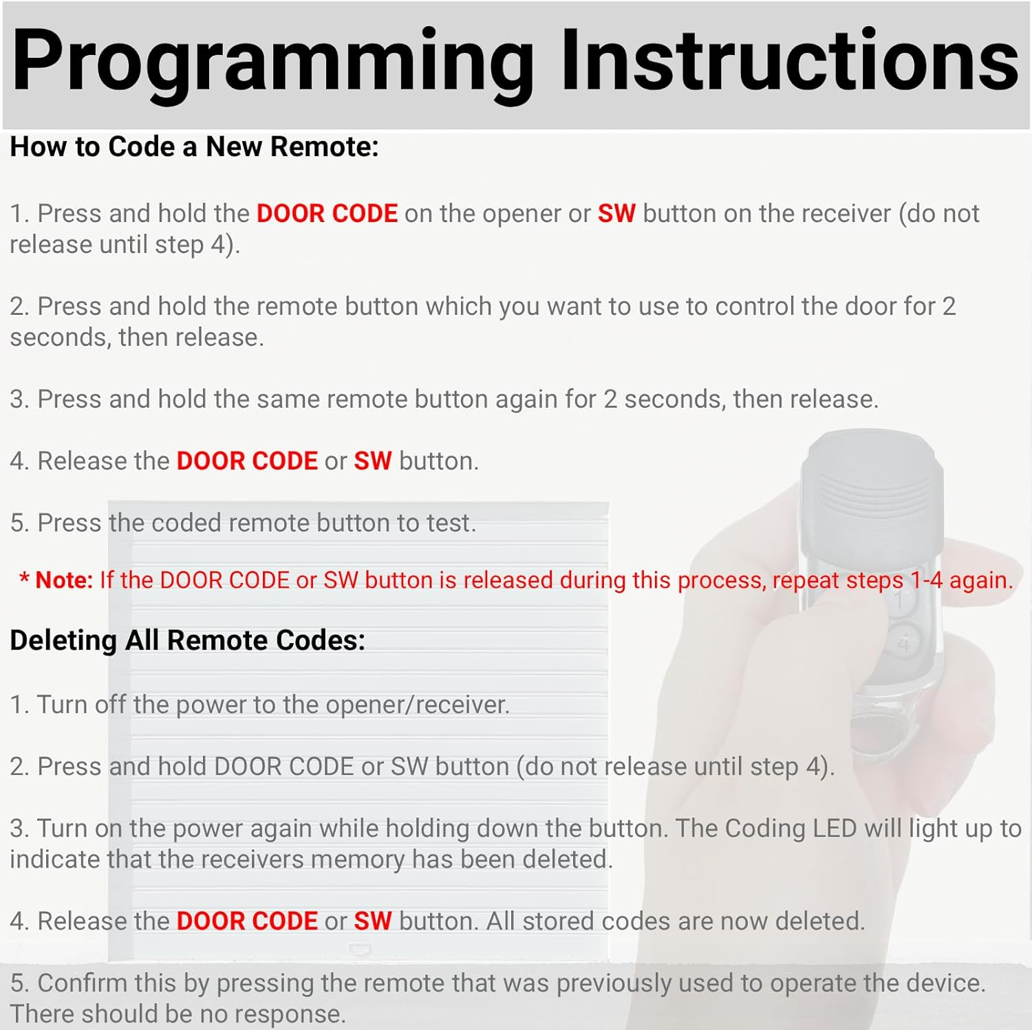 Gate/Garage Remote for PTX4 PTX-4 Garage Door Remote, Work for GDO-2V5 2V6 2V7 4V3 4V4 4V5 4V6 6V1 6V2 7V1 Openers, 433.92Mhz Rolling Code 4-Channel Transmitter (Black, 1 Pack) image number 6