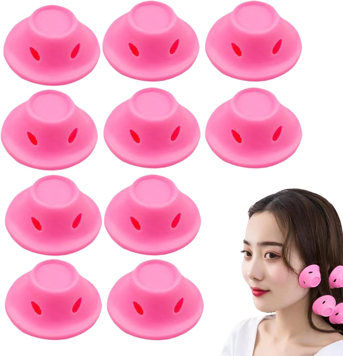 Heatless Curlers for Long Hair | Overnight Hair Roller,Set of 10 Sleeping Curling Tools, Portable Hairdressing Curls for Women Girls