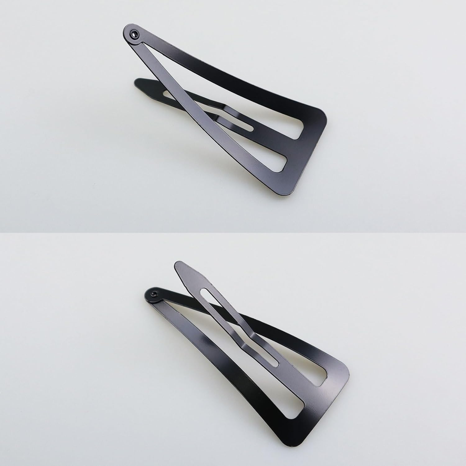 Hair Clips Girls Pack of 10 6.7 Cm Large Snap Hair Clips Hair Clips Metal Hair Clips Black Hair Clips Hair Accessories Hair Clip for Girls, Men and Women, Triangle image number 5