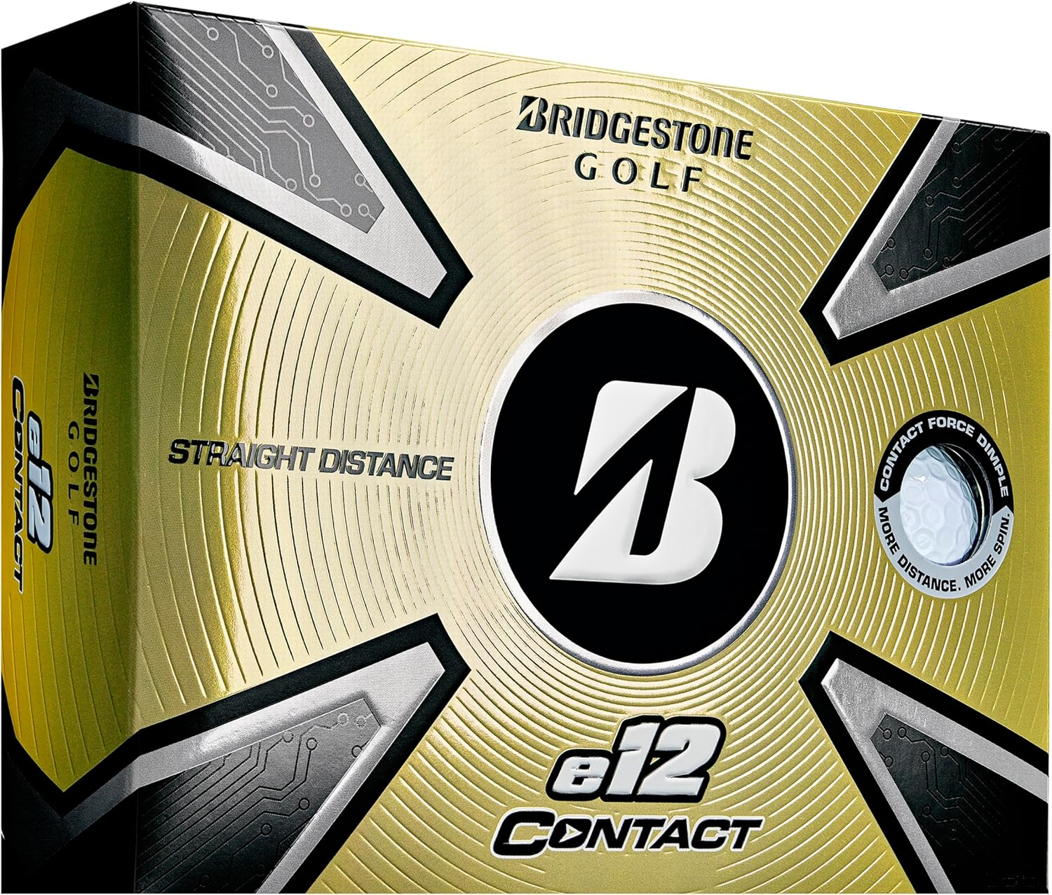 2023 Bridgestone Golf E12 Contact Golf Balls, White
