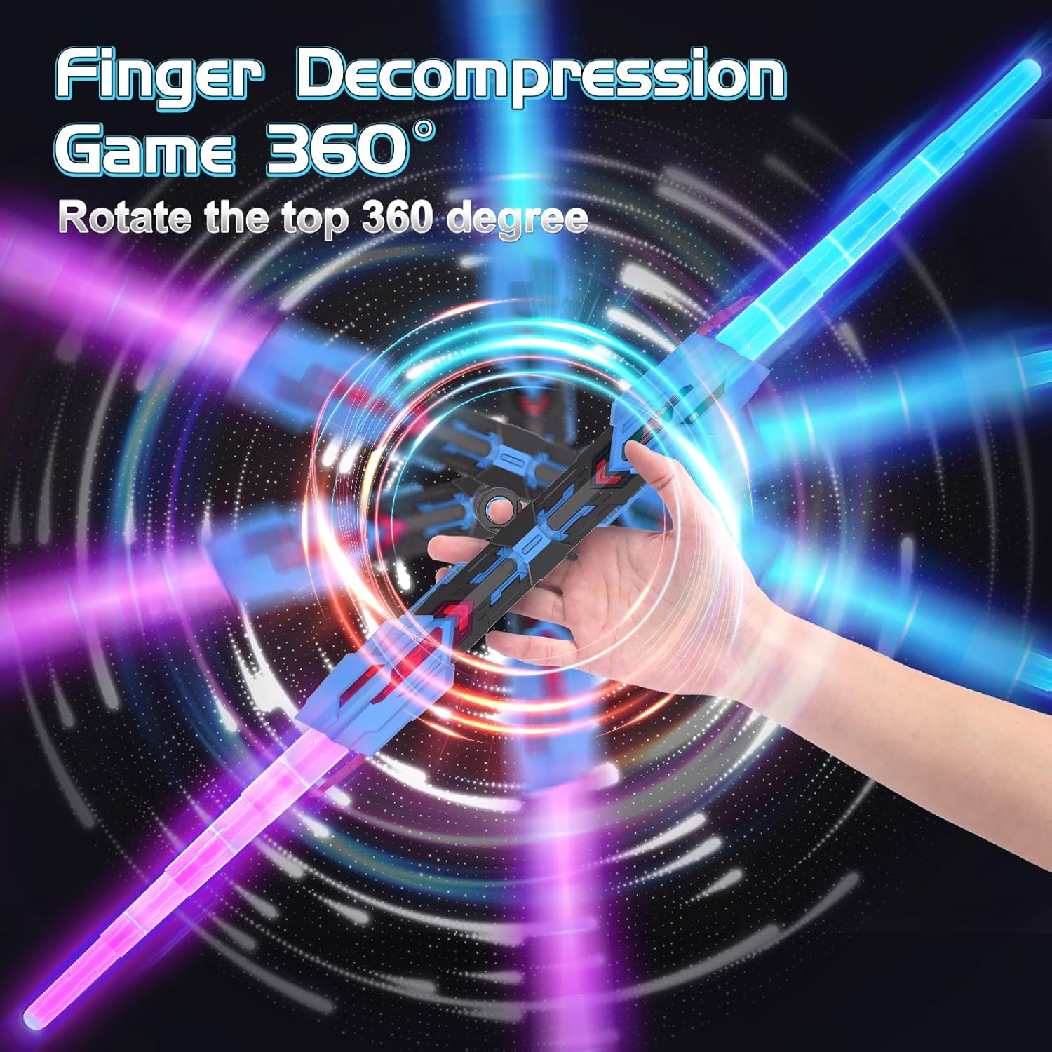 Skirfy Lightsabers for Kids,2 in 1 Lightsabers RGB 16 Lights Rechargeable Lights up Saber with FX Sound and Telescopic Handle Birthday Gift image number 2