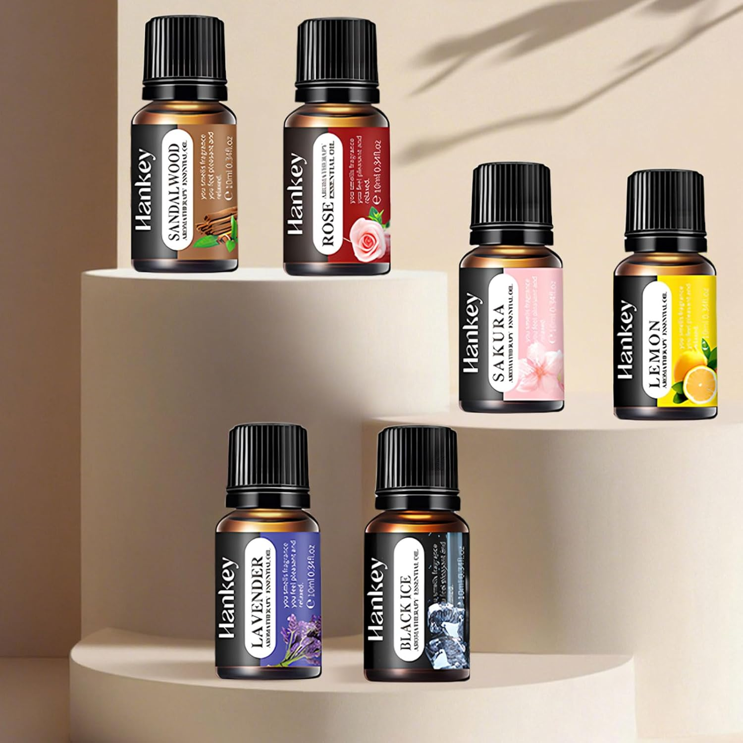 6 Pcs Essential Oils, Aromatherapy Essential Oils Set, for Any Occasion, Diffuser, Relaxation, Calming, Dreaming, Breathing, Aromatherapy Fresh Air