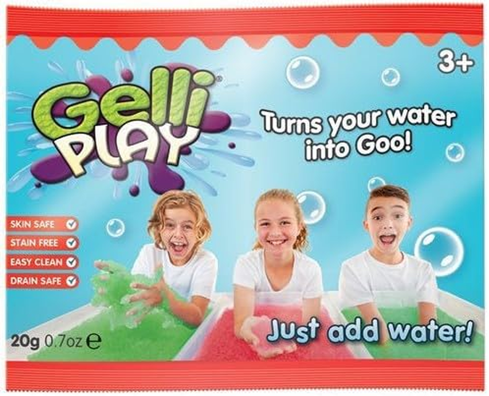 Gelli Play Foil Bag Mixed X 24, Turn Water into Colourful Goo! Children&rsquo;S Sensory & Bath Toy, Certified Biodegradable Toy image number 4