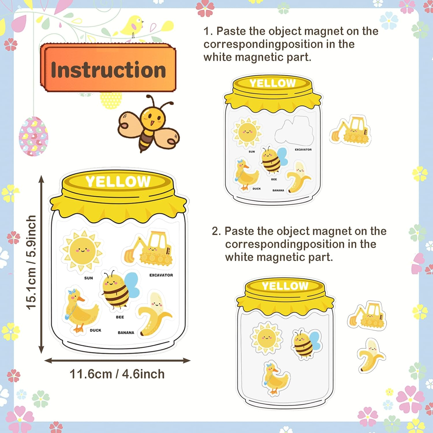 10 Pieces Color Sorting Toys, Educational Flash Cards