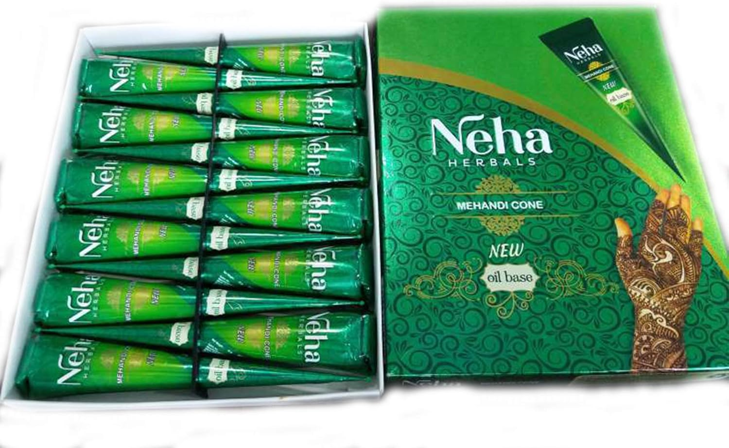 Neha Herbal Mehendi Cone Natural Mehendi (Pack of 12 Cone) image number 2