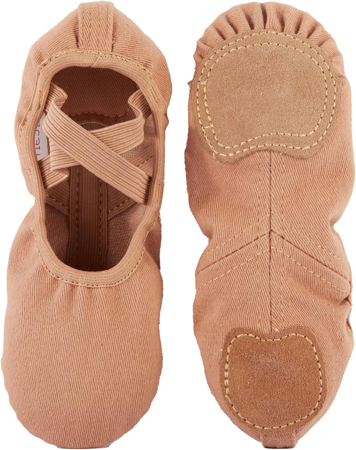 Phineein Girls Ballet Shoes for Girls Split-Sole Toddler Glitter Flats for Kids Dance image number 2