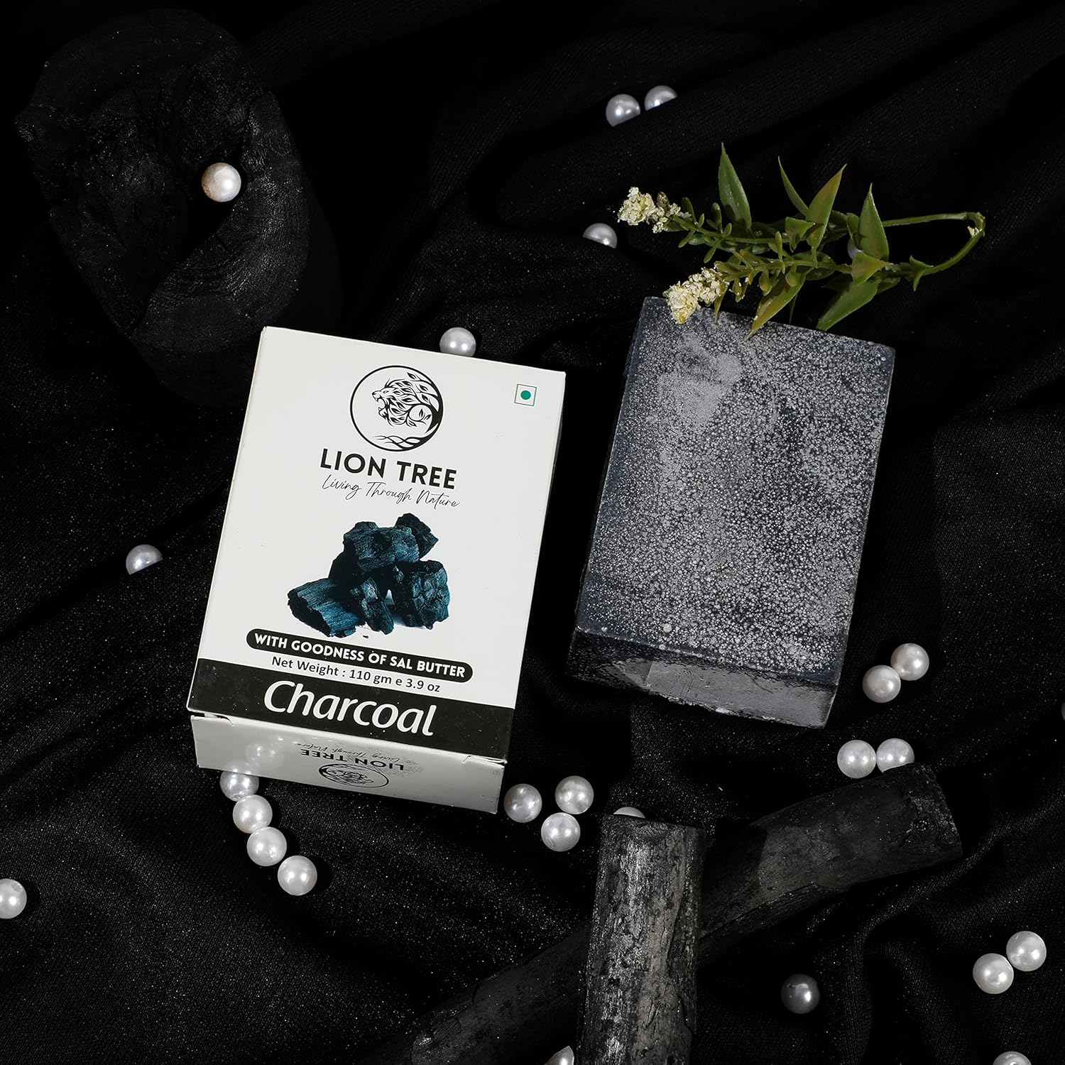 Handmade Charcoal & Coconut Soap with Goodness of Sal Butter & Vitamin E, for Men 220Gm, Pack of 2 image number 5