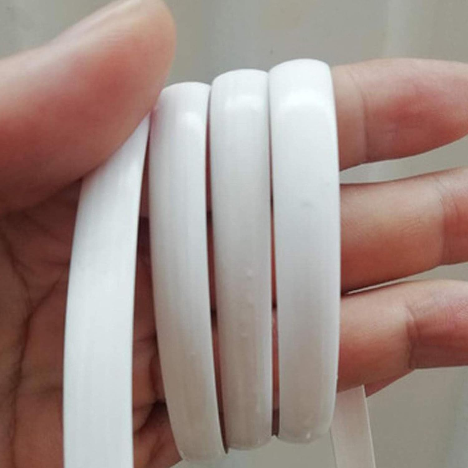 B Baosity 32M Wicker Repair Material,Rattan Kit Flat Plastic Weaving Material for Rattan Furniture Patio Conversation, White