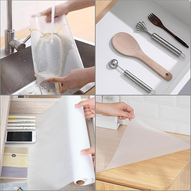 WADY Shelf Liner Non Adhesive Drawer Liner, Kitchen Cabinet Liner, Cabinet Liners for Shelves, Shelf Liners for Kitchen Cabinets Non-Adhesive, for Cupboard, Pantry Shelves, Bathroom (30X500Cm) image number 2