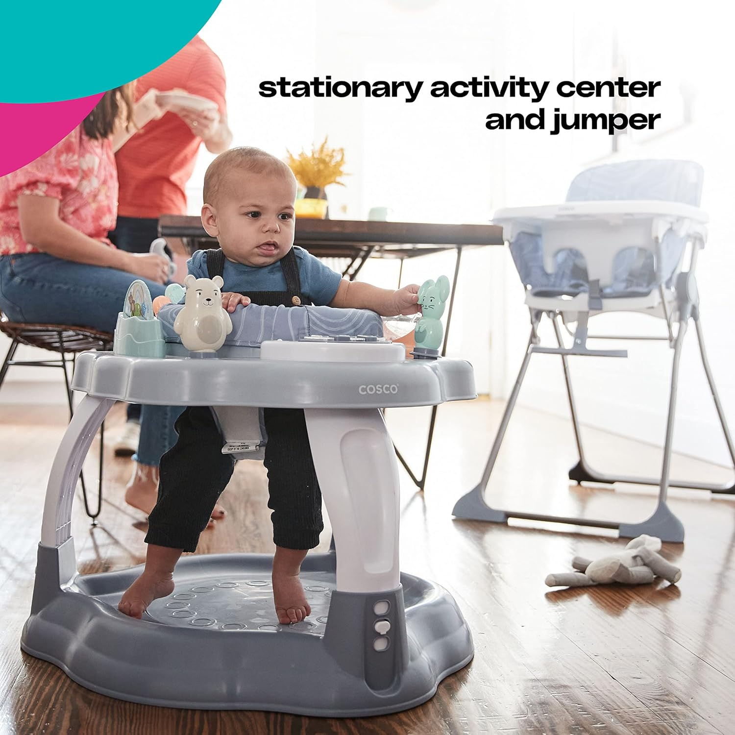 Cosco Play-In-Place Activity Center, Stationary Activity Center and Jumper, Organic Waves image number 1