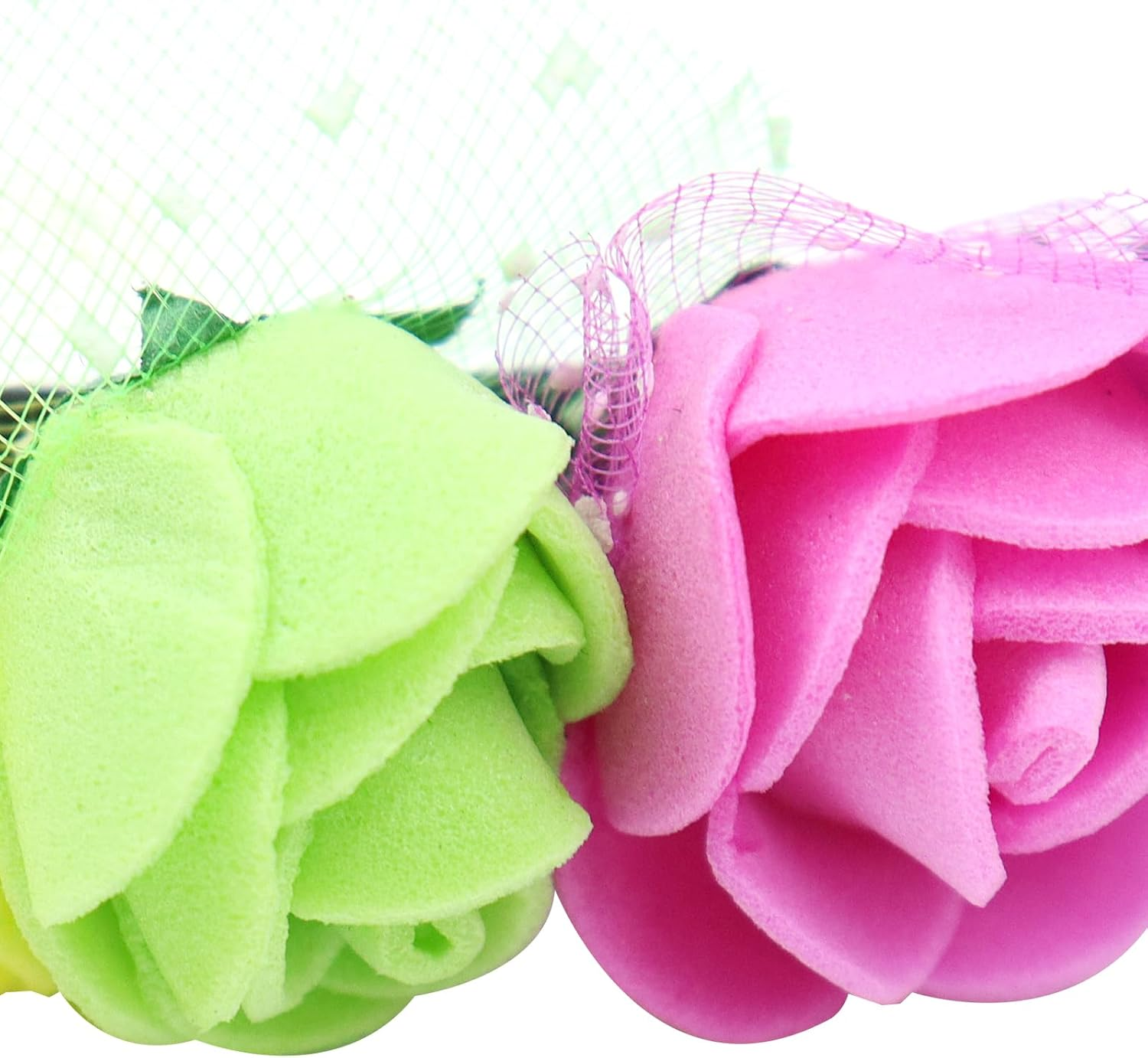 CENPEK 2Pcs Flower Crown Rose Headband Hair Accessories Floral Wedding Crown Rose Crown Hair Ring Hair Accessories Suitable for Festival Wedding Party Birthday Daily Wear image number 3