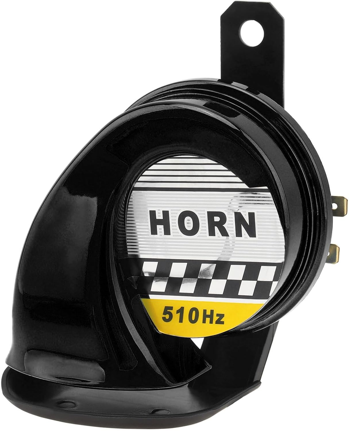 Windance Universal High Tone Snail Air Horn,130Db 510HZ Waterproof Loud Electric Horn for Any 12V Vehicles Motorcycle Scooter Boat Trucks (Black) image number 6